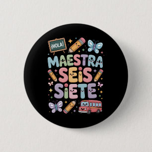 Teacher Gen Alpha Brainrot 67 Six Seven Maestra Se 6 Cm Round Badge
