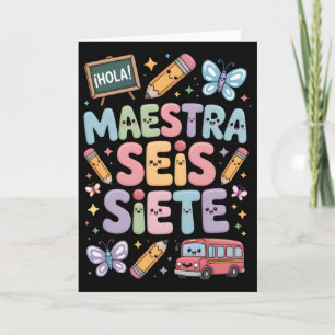 Teacher Gen Alpha Brainrot 67 Six Seven Maestra Se Card
