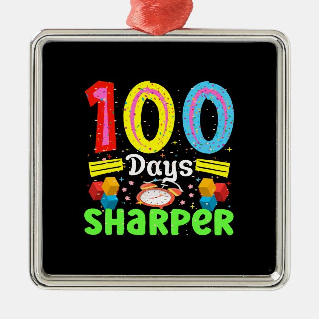 Teacher Gift | 100 Days Sharper Metal Tree Decoration (Front)