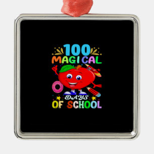 Teacher Gift 100 Magical Days Of School Metal Tree Decoration
