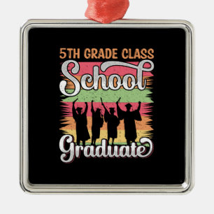 Teacher Gift   5th Grade Class School Graduate Metal Tree Decoration
