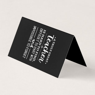 teacher Gift, A Truly Great Teacher Business Card