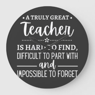 teacher Gift, A Truly Great Teacher Large Clock