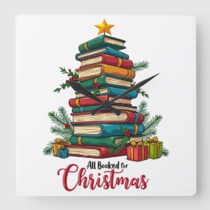 Teacher Gift All Booked For Christmas Square Wall Clock