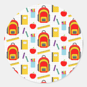 Teacher Gift Apple Back To School Classic Round Sticker