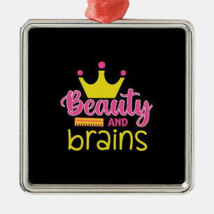 Teacher Gift   Beauty And Brains Metal Tree Decoration
