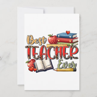Teacher Gift | Best Teacher Ever Card