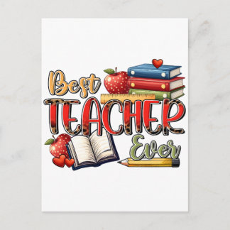 Teacher Gift | Best Teacher Ever Postcard