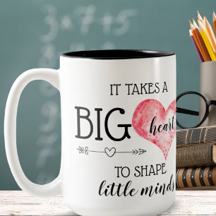 Teacher Gift Big Heart Quote Custom Two-Tone Coffee Mug