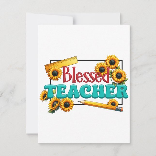 Teacher Gift | Blessed Teacher Card (Front)