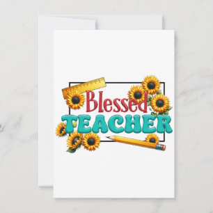 Teacher Gift Blessed Teacher Card