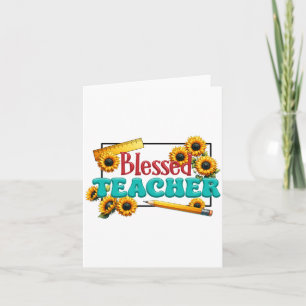 Teacher Gift   Blessed Teacher Card