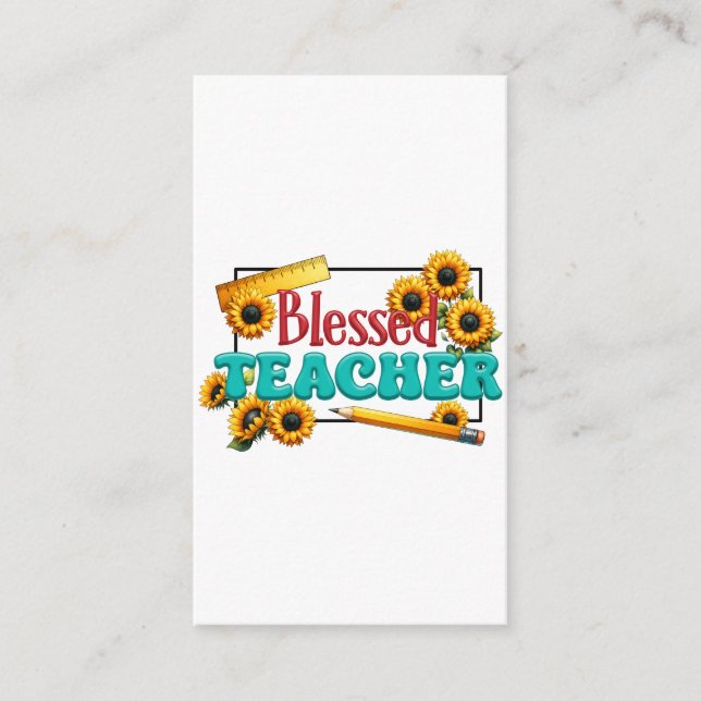 Teacher Gift | Blessed Teacher Enclosure Card (Front)