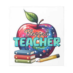 Teacher Gift Blessed Teacher Notepad