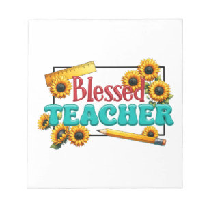 Teacher Gift Blessed Teacher Notepad