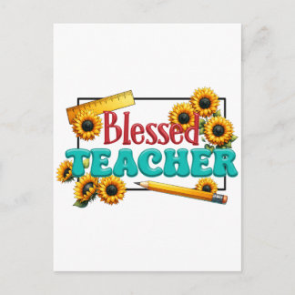 Teacher Gift | Blessed Teacher Postcard