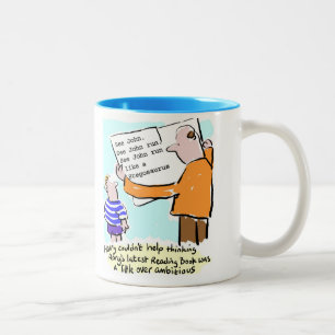 Teacher gift. Child's Reading Book Quite Ambitious Two-Tone Coffee Mug