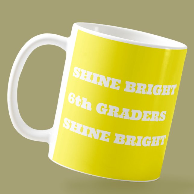 Teacher Gift | Colourful Uplifting Message Coffee Mug (Shine Bright Children Shine Bright Mug )