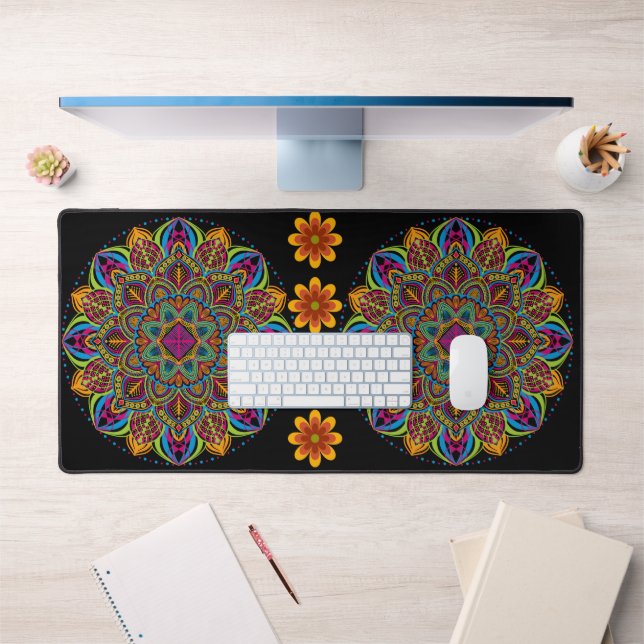 Teacher Gift Custom Watercolor School Desk Mat (Office 1)