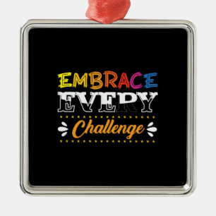 Teacher Gift   Embrace Every Challenge Metal Tree Decoration