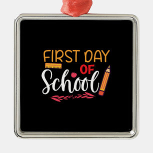 Teacher Gift   First Day Of School Metal Tree Decoration