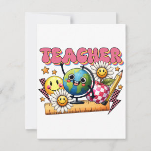Teacher Gift Floral Teacher Card
