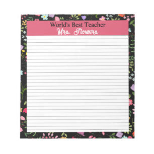 Teacher Gift for the World's Best to Personalise Notepad