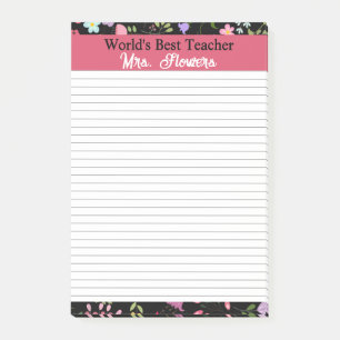 Teacher Gift for the World's Best to Personalise Post-it Notes