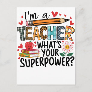 Teacher Gift I Am A Teacher Announcement Postcard