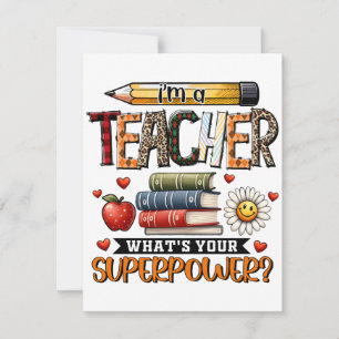 Teacher Gift I Am A Teacher Card