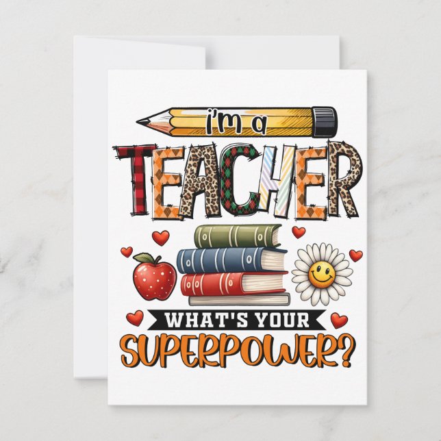 Teacher Gift | I Am A Teacher Card (Front)