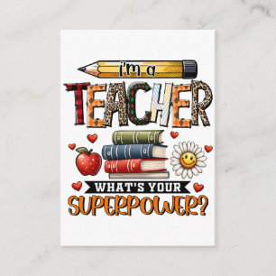 Teacher Gift I Am A Teacher Enclosure Card
