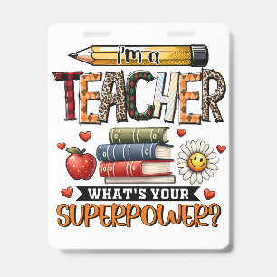 Teacher Gift I Am A Teacher ID Badge