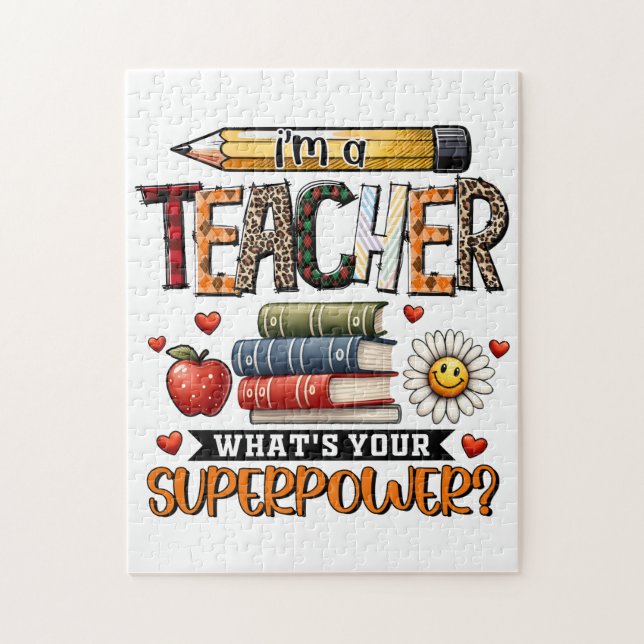 Teacher Gift | I Am A Teacher Jigsaw Puzzle (Vertical)