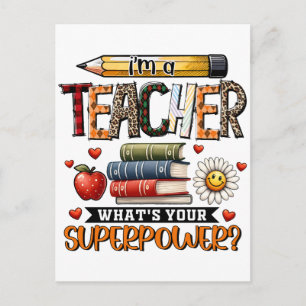 Teacher Gift I Am A Teacher Postcard