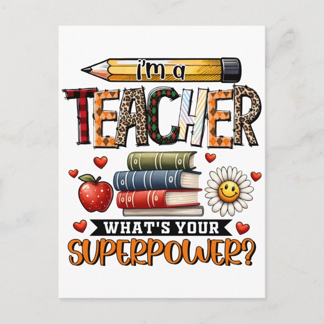 Teacher Gift | I Am A Teacher Postcard (Front)