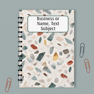 Teacher Gift Large Chips Terrazzo Pattern Notebook
