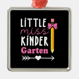 Teacher Gift Little Miss Kinder Garten Metal Tree Decoration