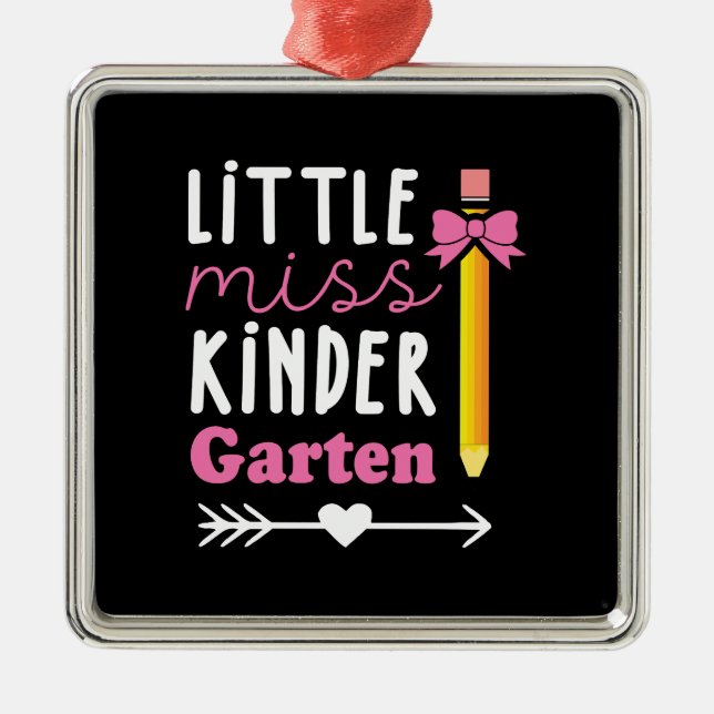 Teacher Gift | Little Miss Kinder Garten Metal Tree Decoration (Front)
