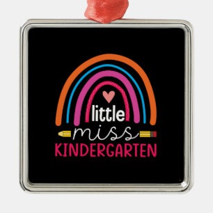Teacher Gift Little Miss Kindergarten Metal Tree Decoration