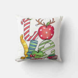 Teacher Gift | Love Pencil Apple Cushion