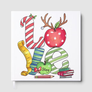 Teacher Gift Love Pencil Apple Guest Book