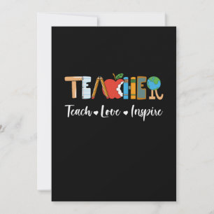 Teacher Gift Lovely Teacher Invitation