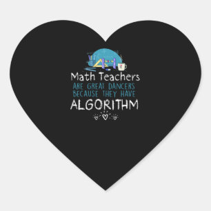Teacher Gift Math Teachers - Algorithm Heart Sticker