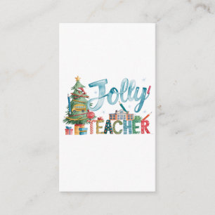 Teacher Gift Merry Christmas Jolly Teacher Enclosure Card