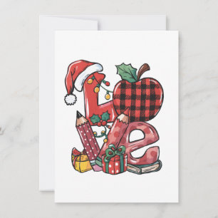 Teacher Gift   Merry Christmas Love Card