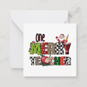 Teacher Gift   One Merry Teacher Card