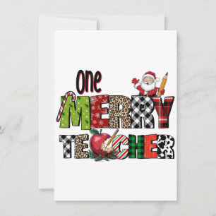 Teacher Gift One Merry Teacher Card