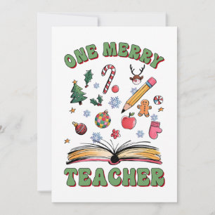 Teacher Gift One Merry Teacher Card
