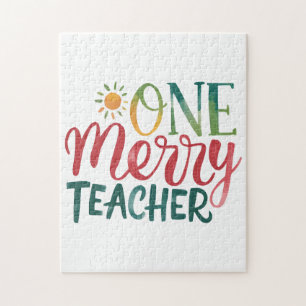 Teacher Gift One Merry Teacher Jigsaw Puzzle